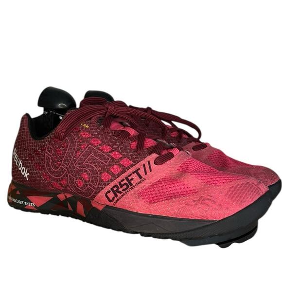 Womens Reebok Crossfit Nano 5.0 V72420 Athletic Training Sneaker Size 9.5 Red - Picture 3 of 6